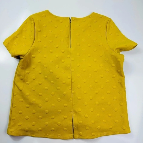 Anthropologie W5 Yellow Polka Dot‎ Top Short Sleeve Size Medium - Picture 9 of 9